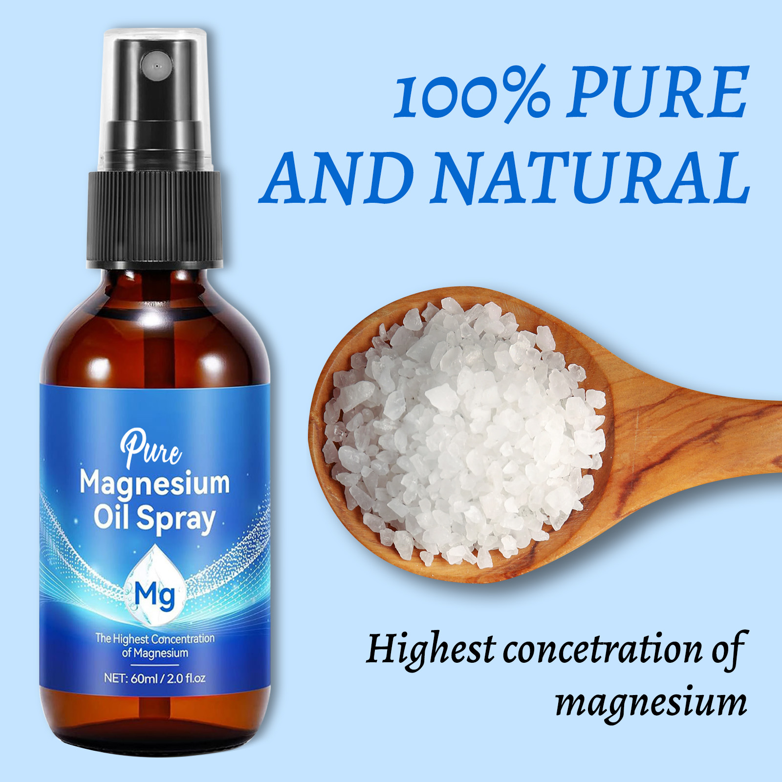 Natural Magnesium Oil 60ml - 1 - Bath Salts Magnesium review and price